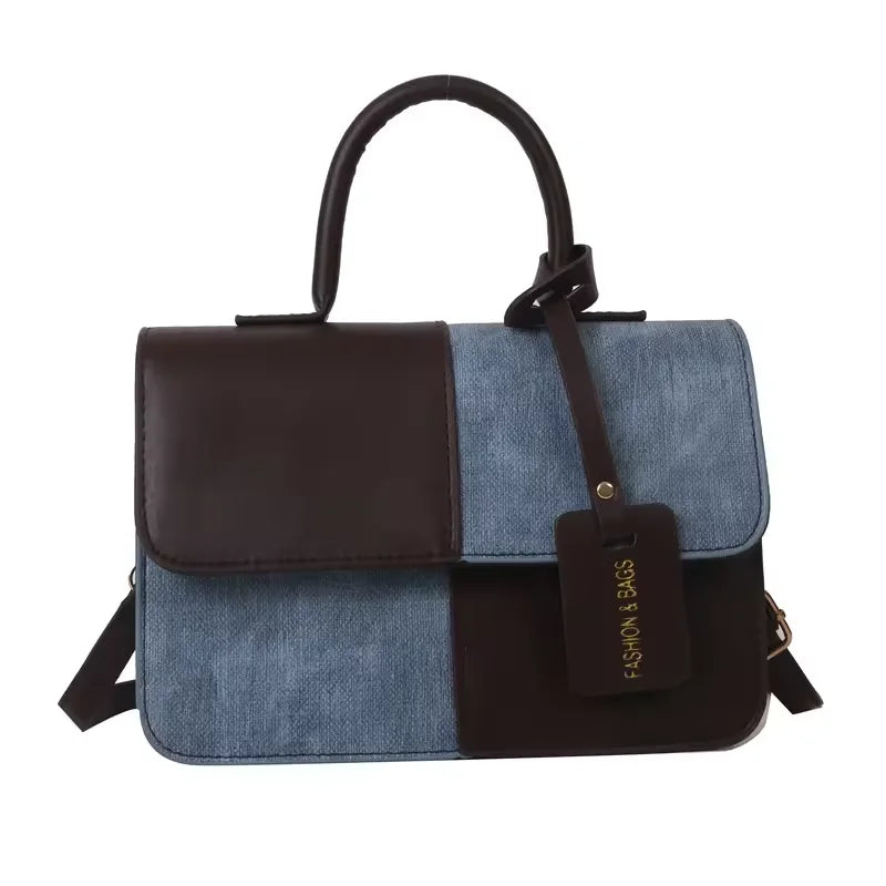 Wholesale Splice Shoulder Bags Fashion PU Leather Ladies Handbags Square Underarm Crossbody Bag Block Sacs Main Pour Femmes