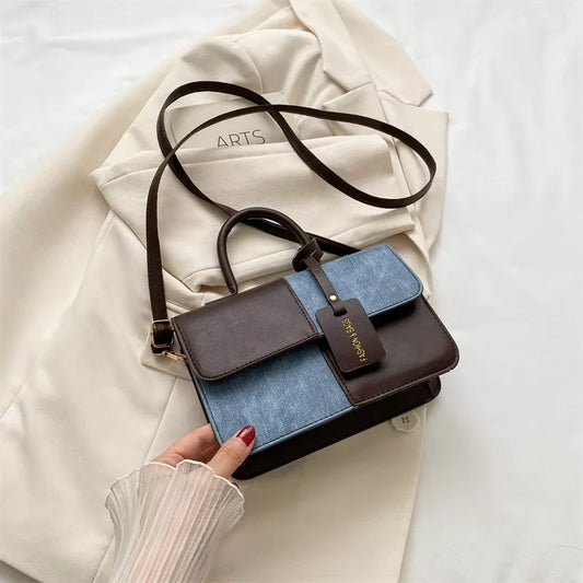 Wholesale Splice Shoulder Bags Fashion PU Leather Ladies Handbags Square Underarm Crossbody Bag Block Sacs Main Pour Femmes