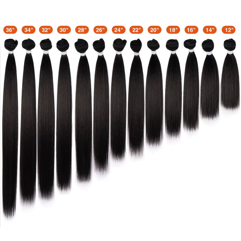 Brazilian Human Hair Hand Feel Super Soft Smooth No Tangle No Shedding Hair Bundles with Closure Synthetic Hair Extension - VANN'D