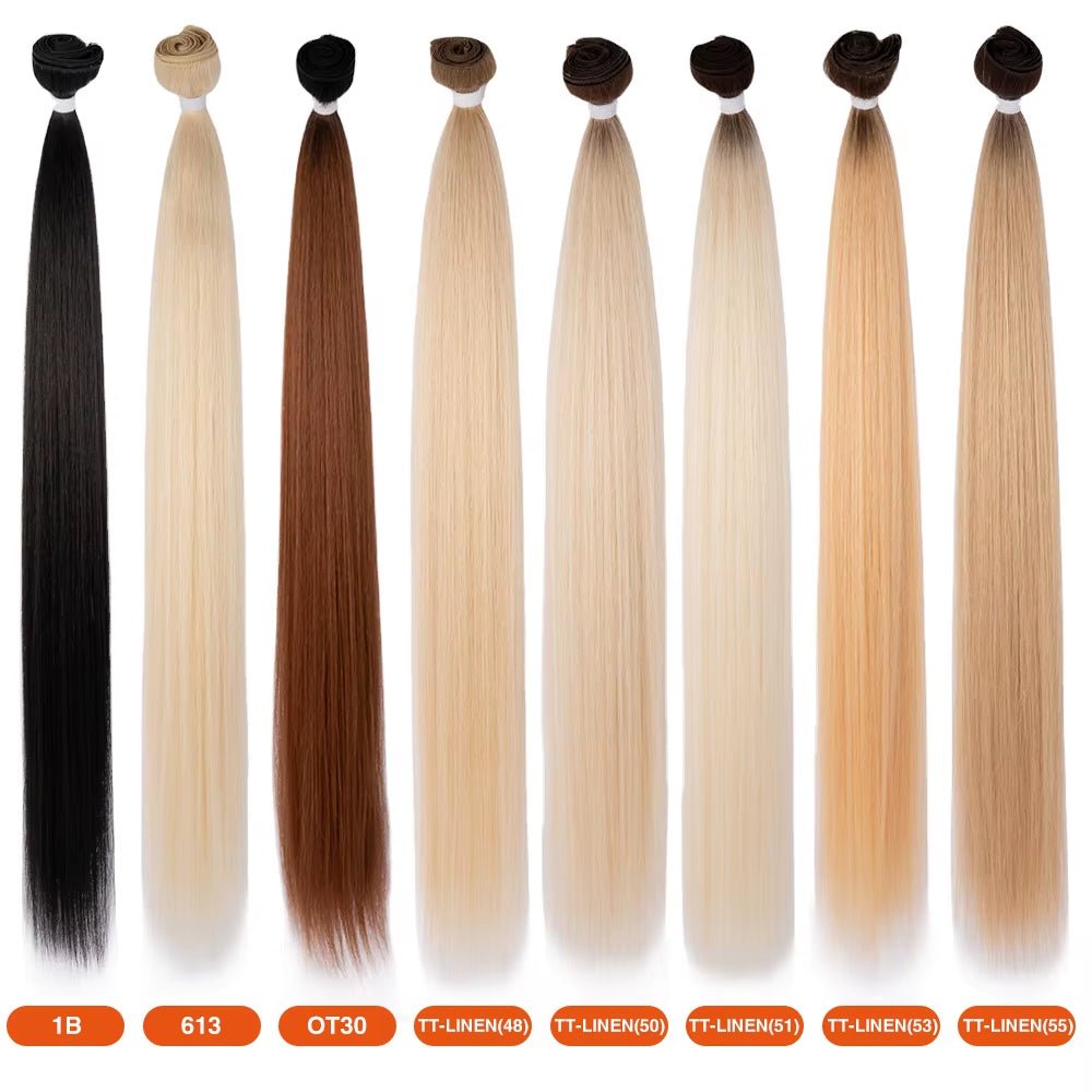 Brazilian Human Hair Hand Feel Super Soft Smooth No Tangle No Shedding Hair Bundles with Closure Synthetic Hair Extension - VANN'D