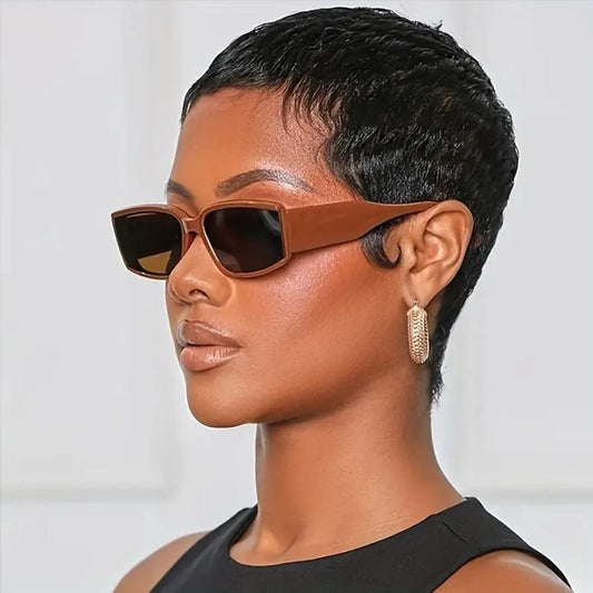 Pixie Cut Layered Straight Short Wig For Women Brazilian Human Hair 100% Full Machine-Made Wigs Black Color Natural Realistic - ZYNDA