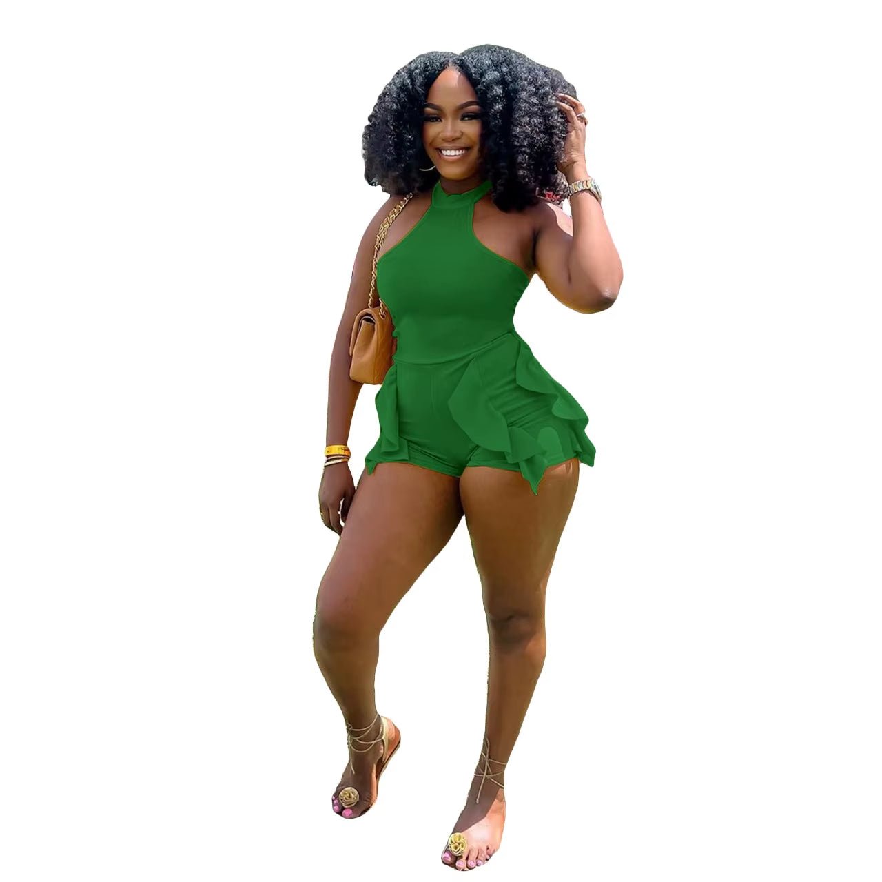 Truen 2023 New Arrival Women'S Clothing Fashion Sexy Solid Color round Neck Custom LOGO Sleeveless Women One Piece Jumpsuit - VANN'D
