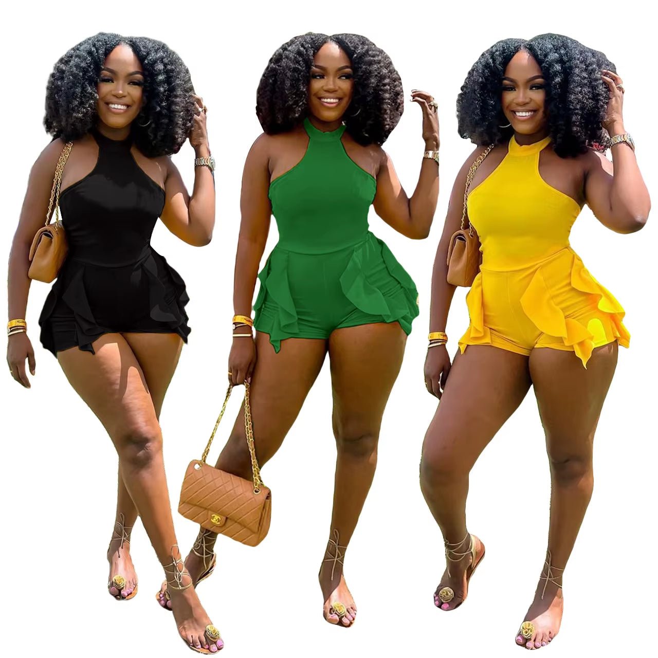 Truen 2023 New Arrival Women'S Clothing Fashion Sexy Solid Color round Neck Custom LOGO Sleeveless Women One Piece Jumpsuit - VANN'D